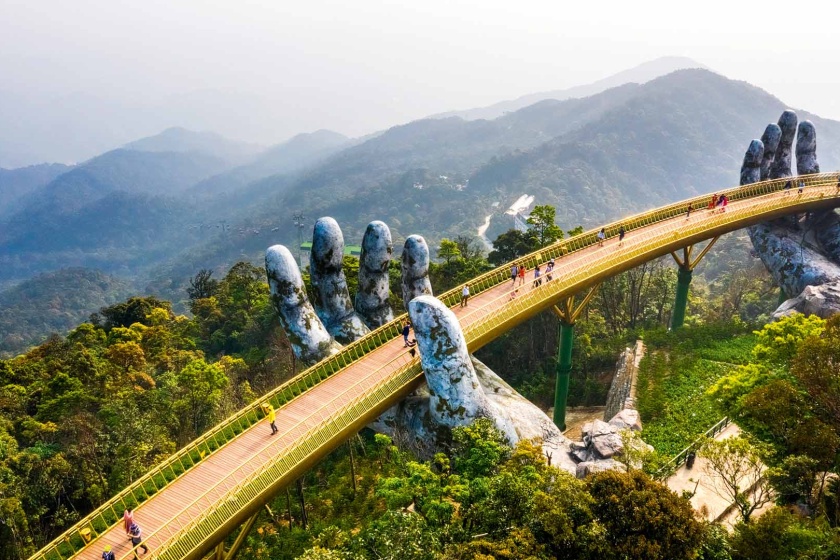 Golden bridge in Da Nang, Vietnam